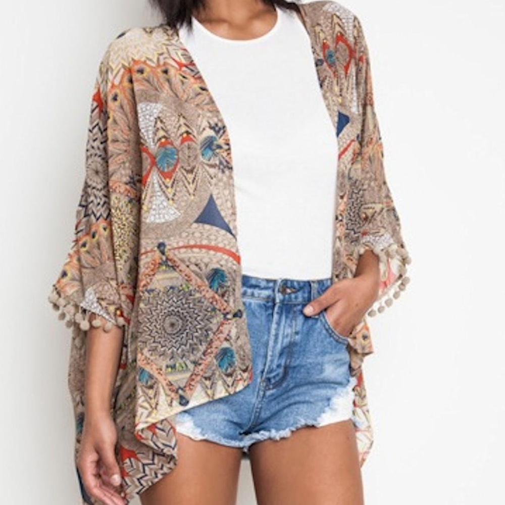 Umgee Boho Tribal Kimono | Sz S/M